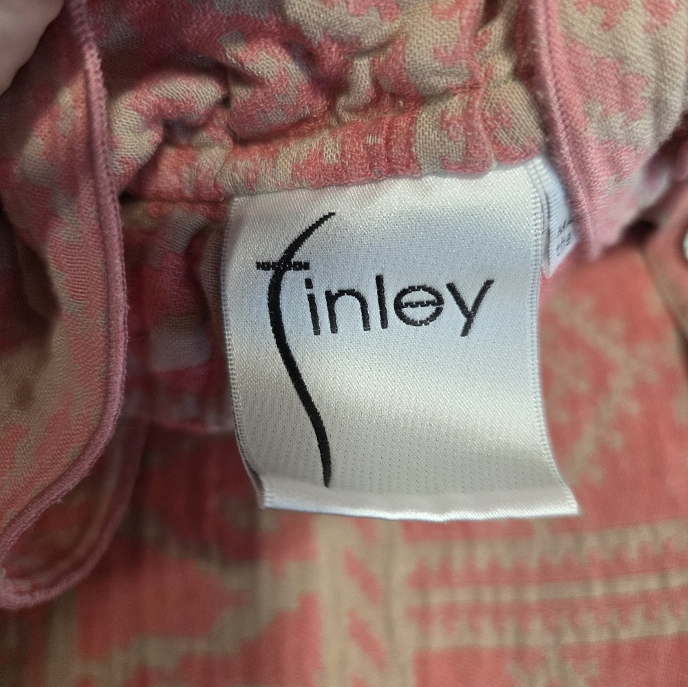 Finley M Pink Short Sleeve Mini Dress Button Down Feminine Dainty Dresses - Picture 11 of 13